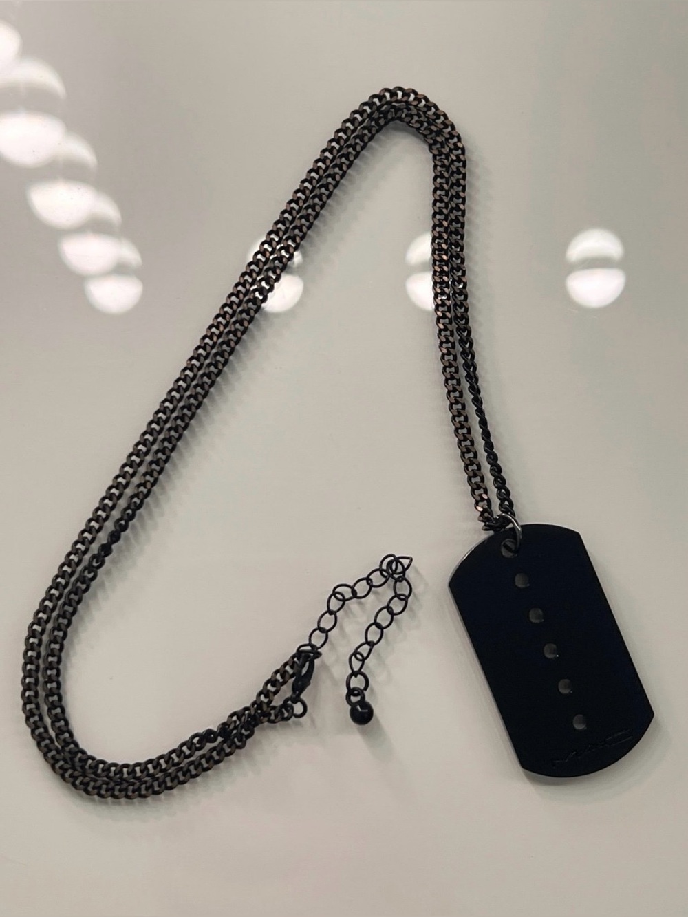 MAC Cosmetics Dog Tag Certification Necklace